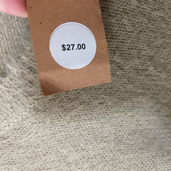 Tan Fuzzy Faux Mohair Crewneck Sweater, Size Medium•••NWT, Cute Teddy Style - Picture 7 of 10